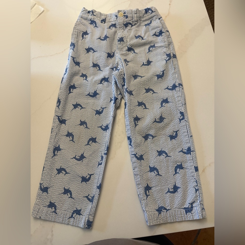 Vineyard Vines blue seersucker swordfish pants size 5